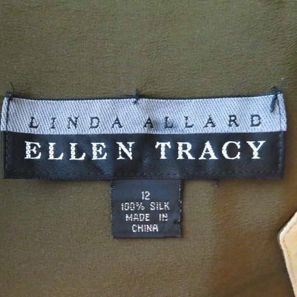 Linda Allard Ellen Tracy Open Drape Front Silk Jacket 12 Strip Silk Kimono Lined - Picture 3 of 12